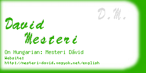 david mesteri business card